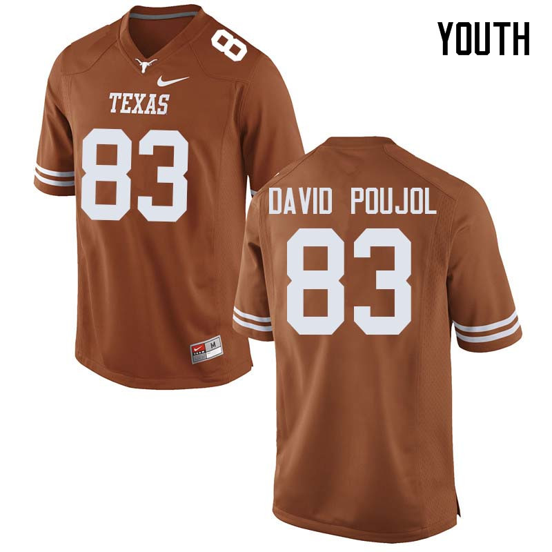 Youth #83 Michael David Poujol Texas Longhorns College Football Jerseys Sale-Orange